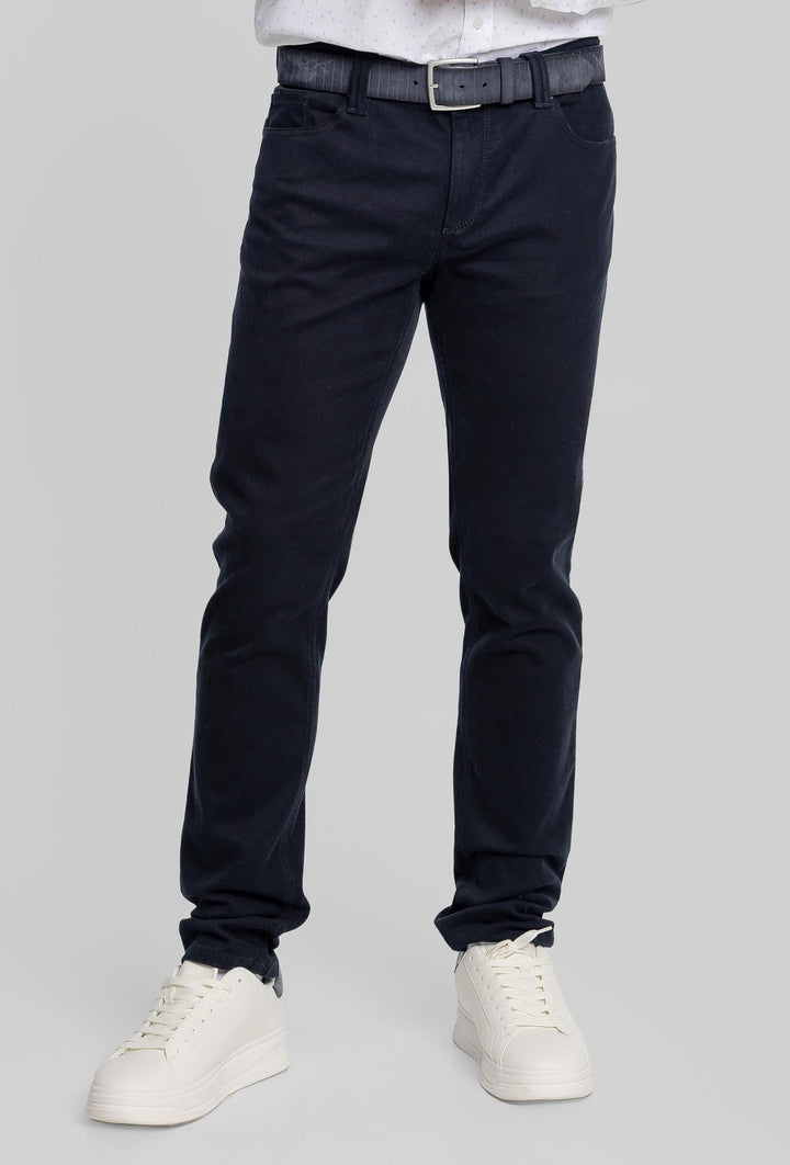 Granatowe jeansy męskie Alberto Regular Fit