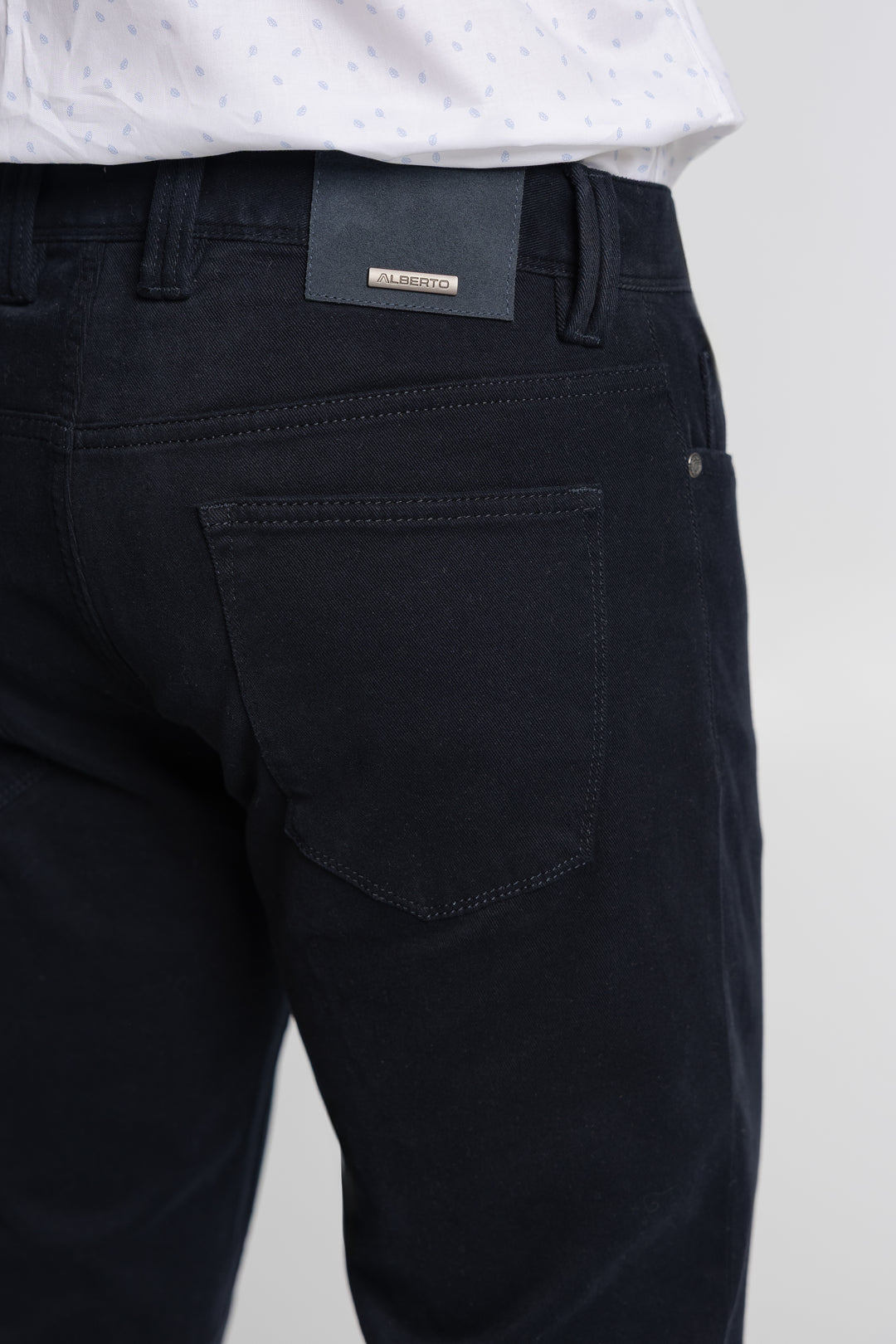 Granatowe jeansy męskie Alberto Regular Fit