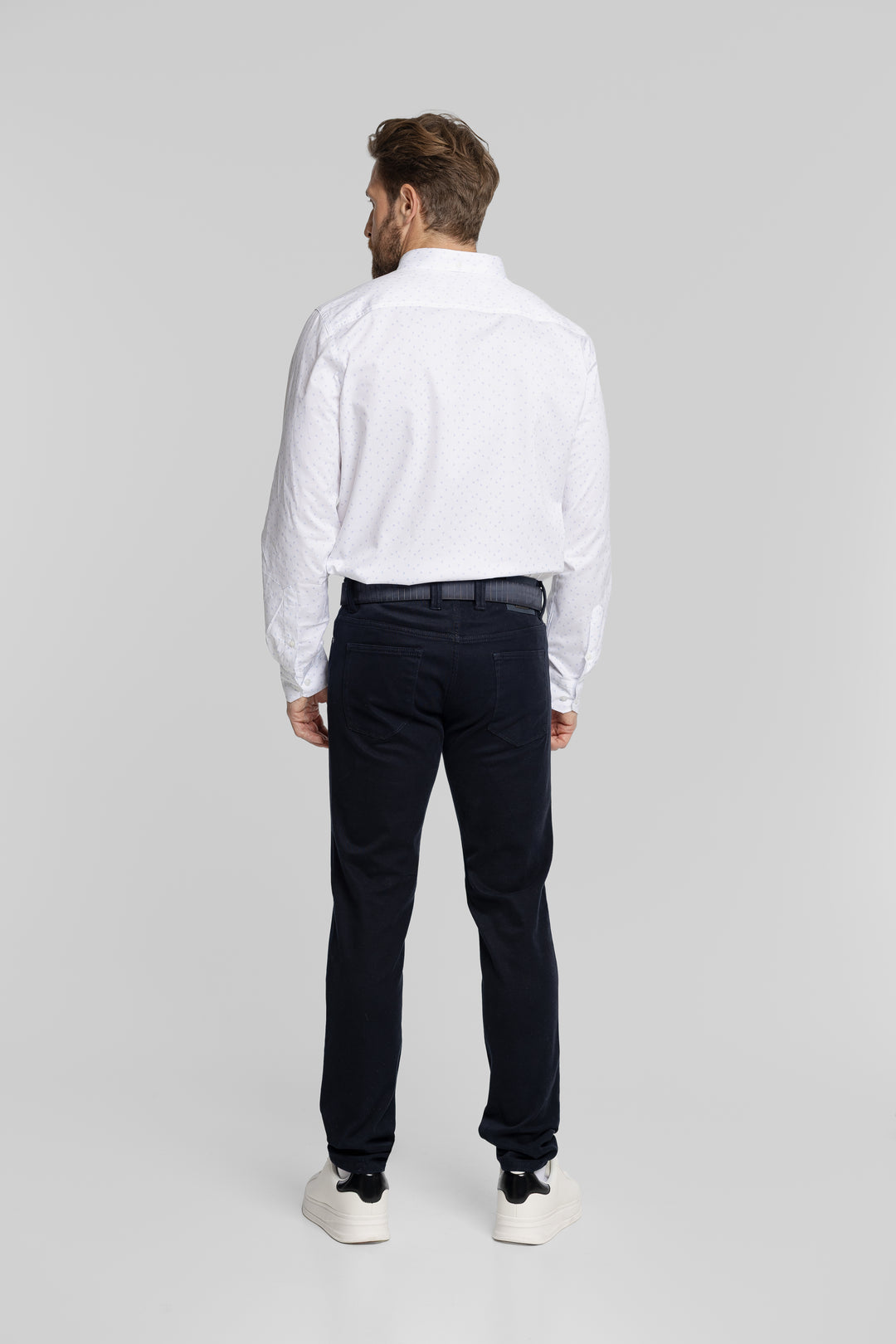 Granatowe jeansy męskie Alberto Regular Fit