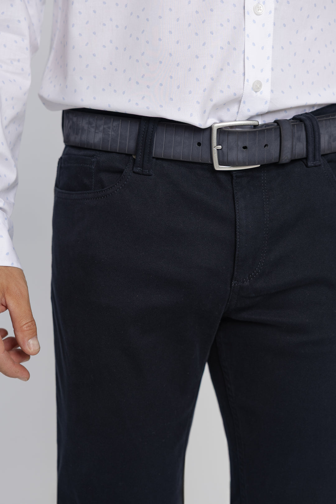 Granatowe jeansy męskie Alberto Regular Fit