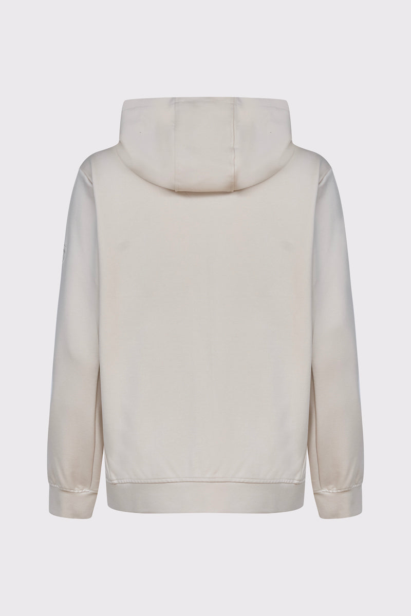 Męska rozpinana bluza z kapturem w kolorze beżowym