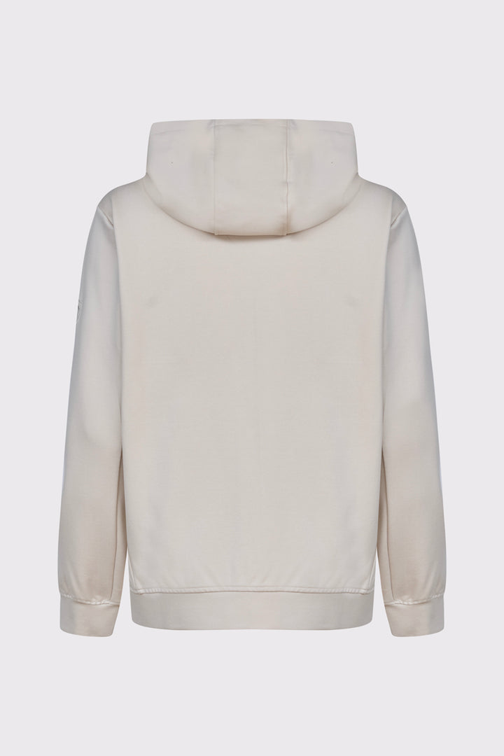 Męska rozpinana bluza z kapturem w kolorze beżowym