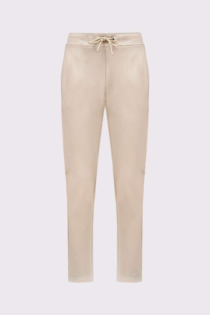 Męskie beżowe spodnie dresowe z regulacją w pasie