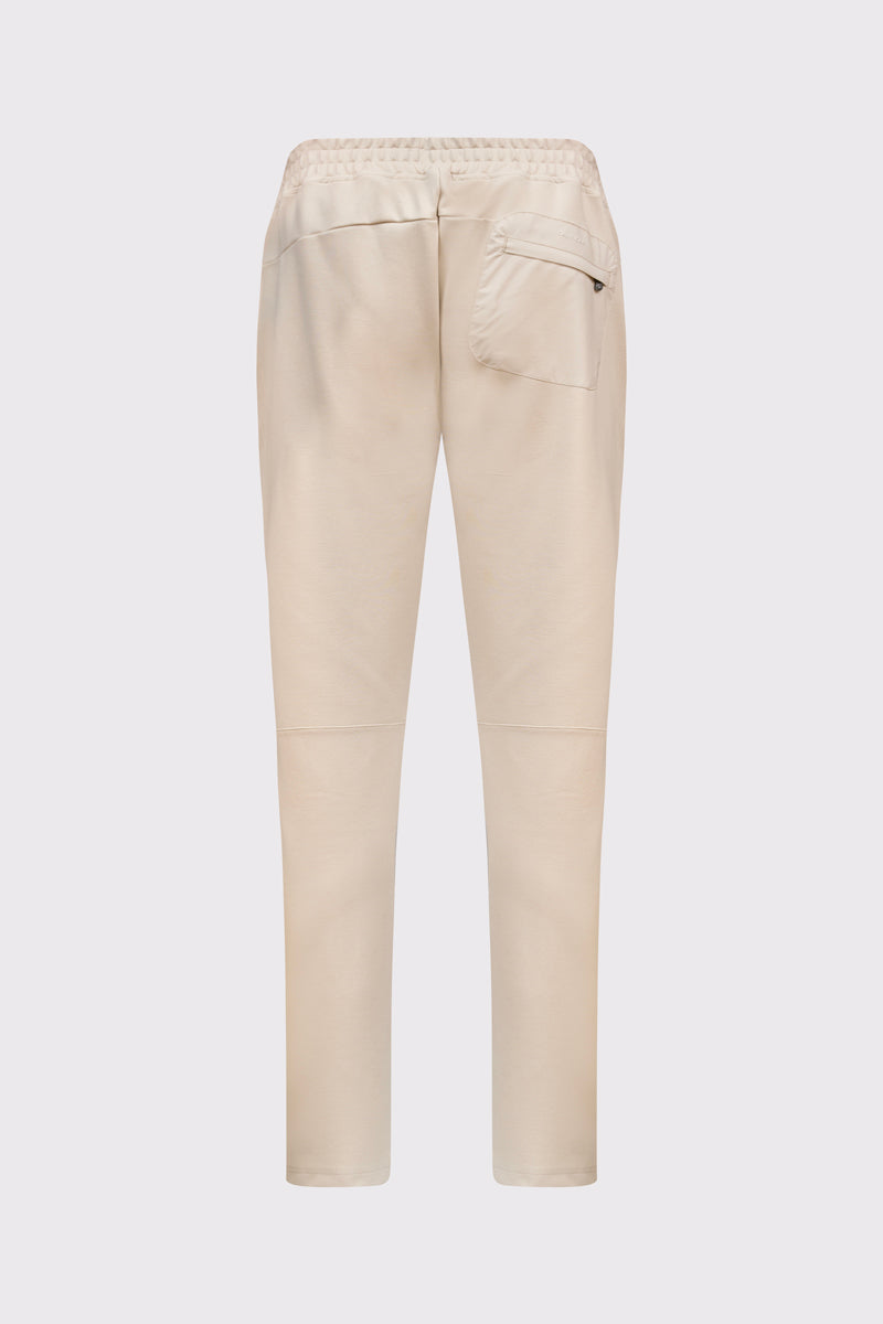 Męskie beżowe spodnie dresowe z regulacją w pasie