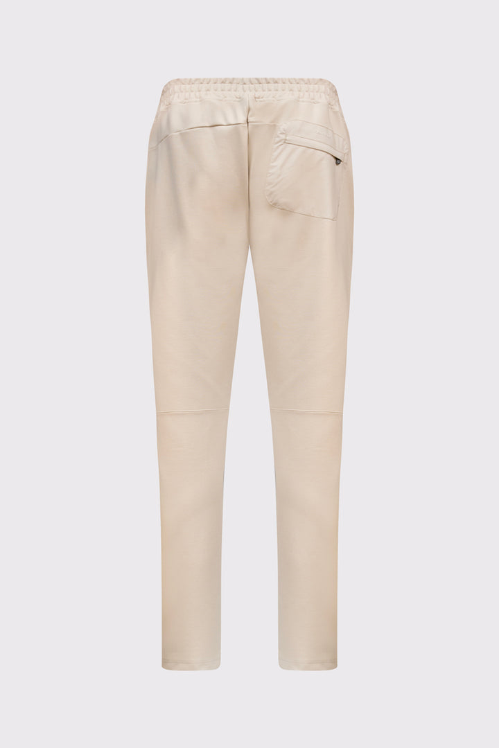 Męskie beżowe spodnie dresowe z regulacją w pasie