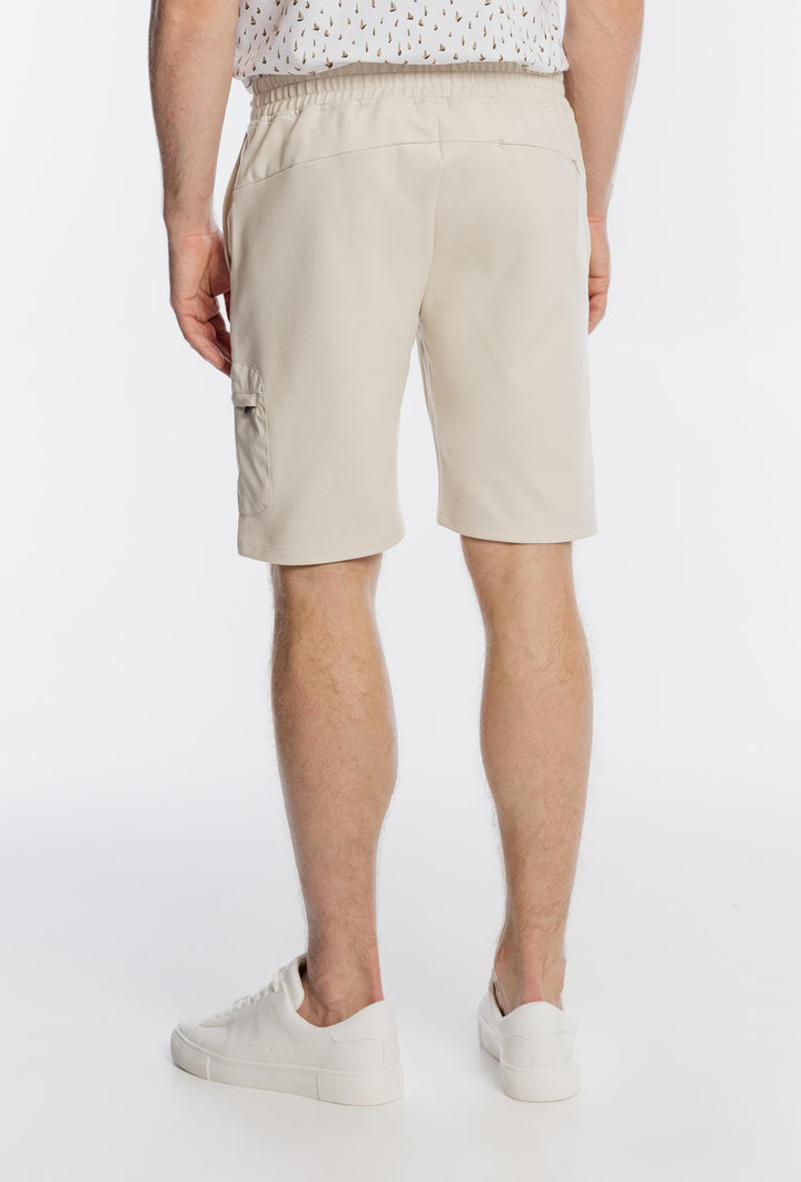 Męskie beżowe szorty dresowe z kieszenią cargo