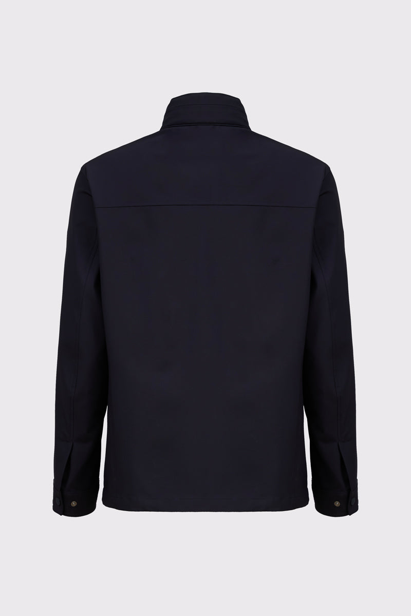 Granatowa męska kurtka przejściowa z kieszeniami