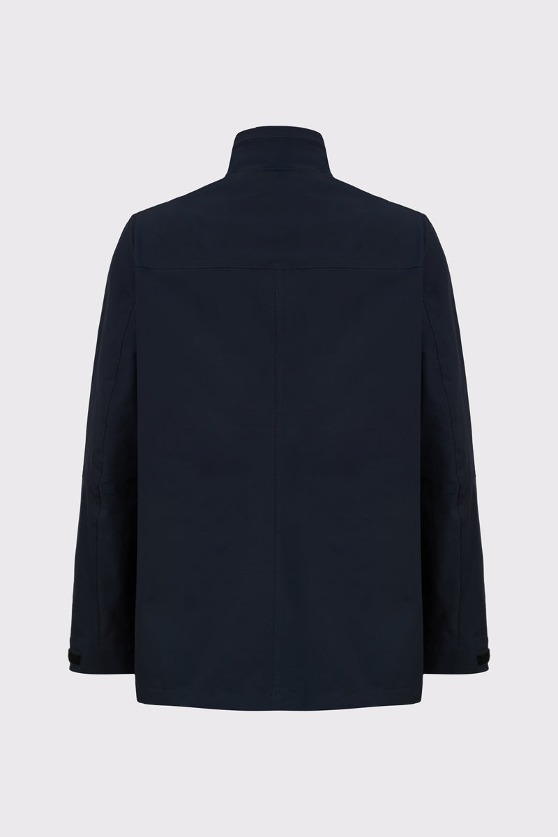 Męska granatowa kurtka techniczna z wysoką stójką