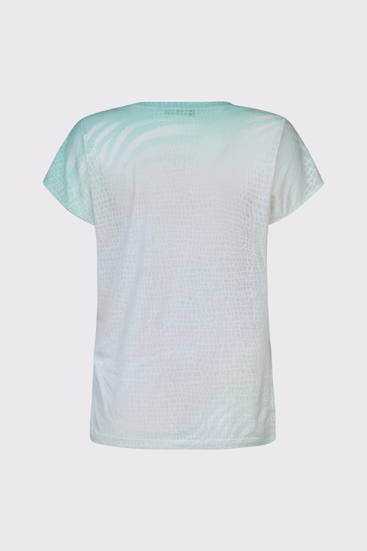 Lekki T-shirt z wakacyjnym nadrukiem California i cyrkoniami