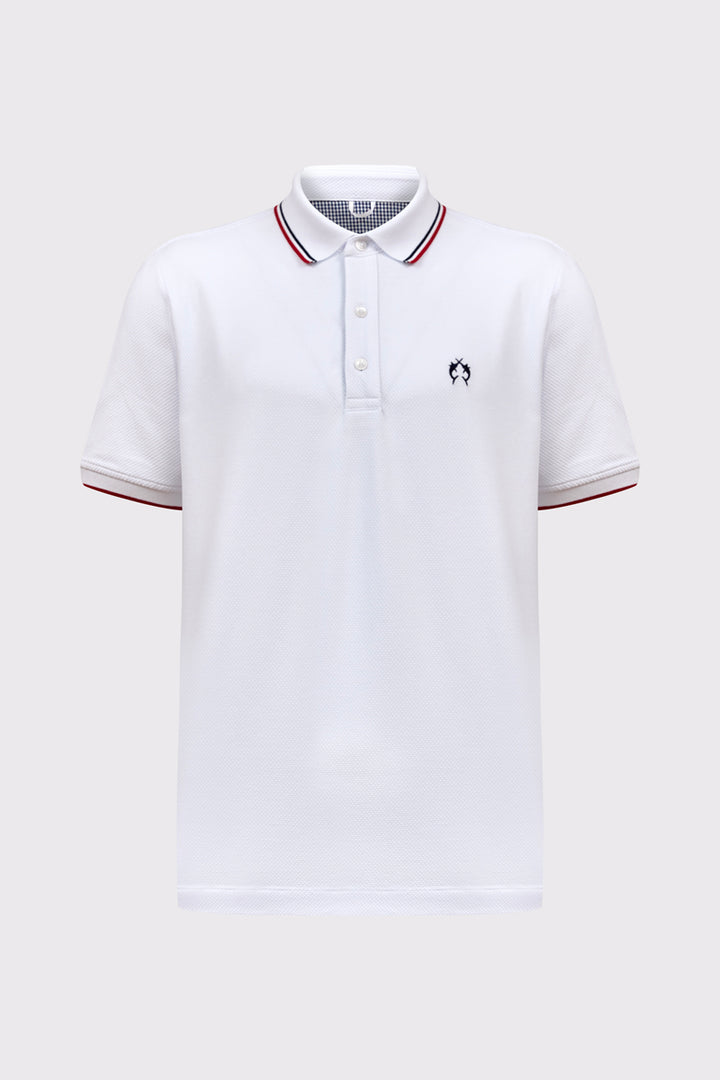 Koszulka polo męska w białym kolorze - BIG SIZE