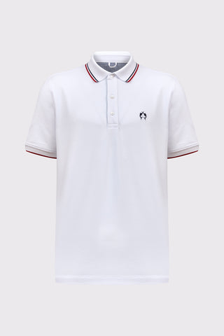 Koszulka polo męska w białym kolorze - BIG SIZE