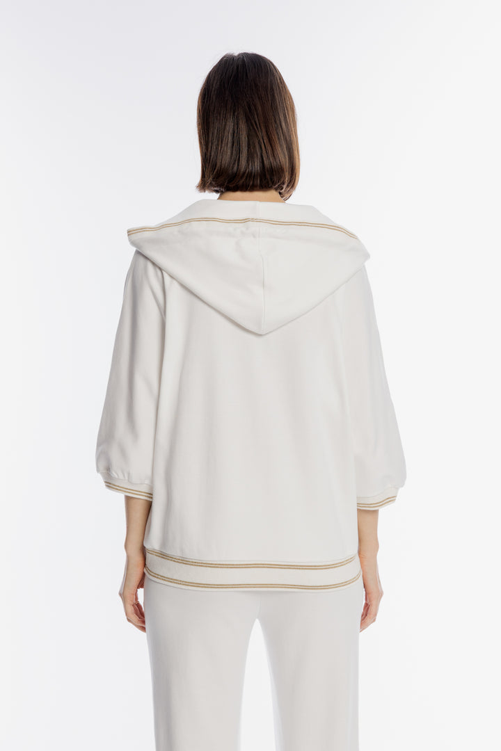 Elegancka biała bluza damska z kapturem Campione