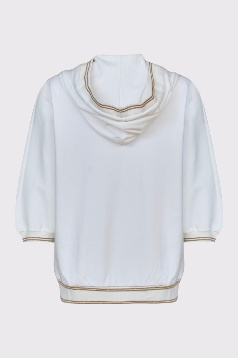 Elegancka biała bluza damska z kapturem Campione