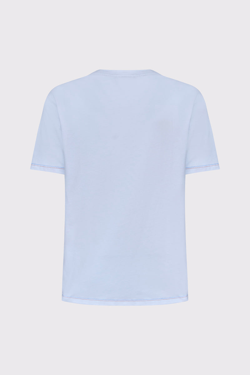 Męski biały t-shirt z nadrukiem Campione