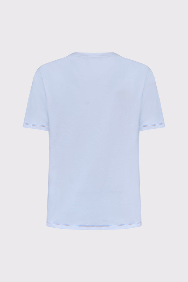 Męski biały t-shirt z nadrukiem Campione