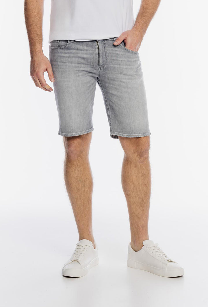 Szare jeansowe szorty Alberto z efektem delikatnego sprania