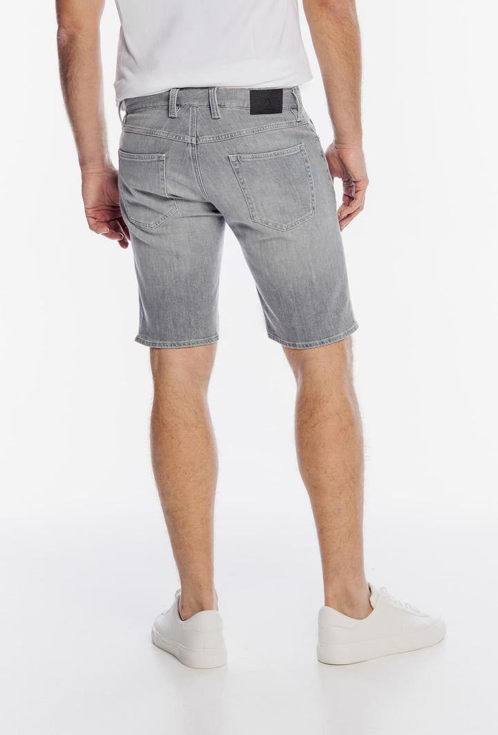 Szare jeansowe szorty Alberto z efektem delikatnego sprania
