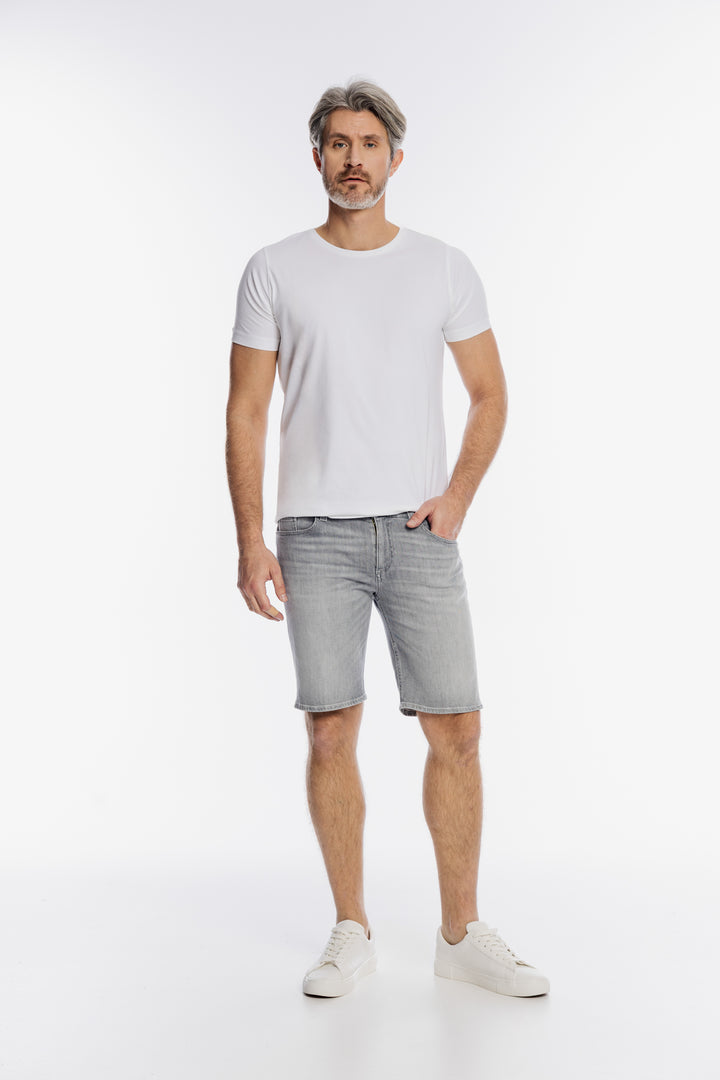 Szare jeansowe szorty Alberto z efektem delikatnego sprania