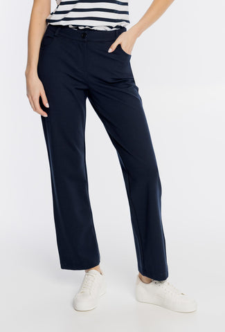 Granatowe klasyczne spodnie damskie Campione