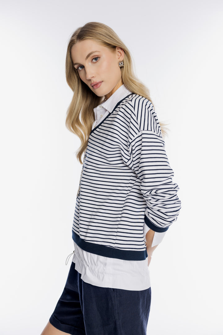 Damska bluzka w paski z kotwicą Campione