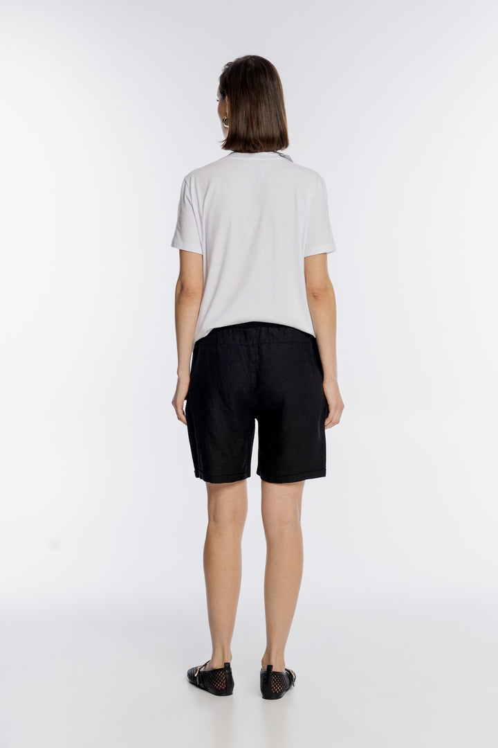 Klasyczne czarne szorty z elastycznym pasem Campione