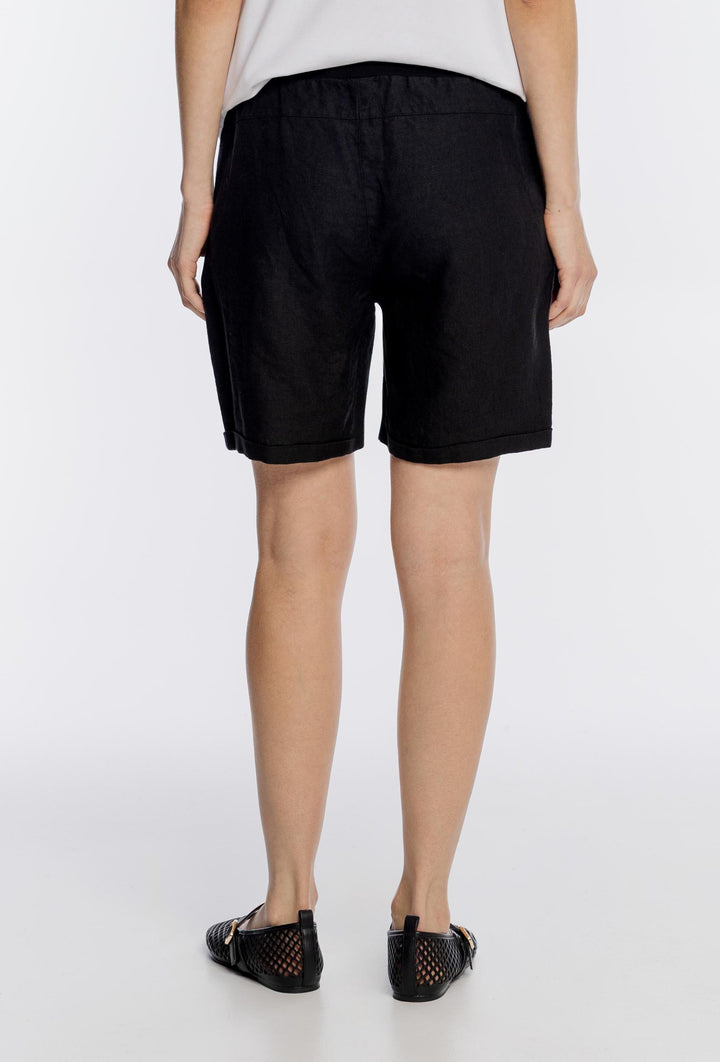 Klasyczne czarne szorty z elastycznym pasem Campione