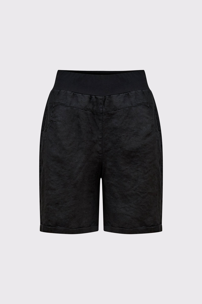 Klasyczne czarne szorty z elastycznym pasem Campione