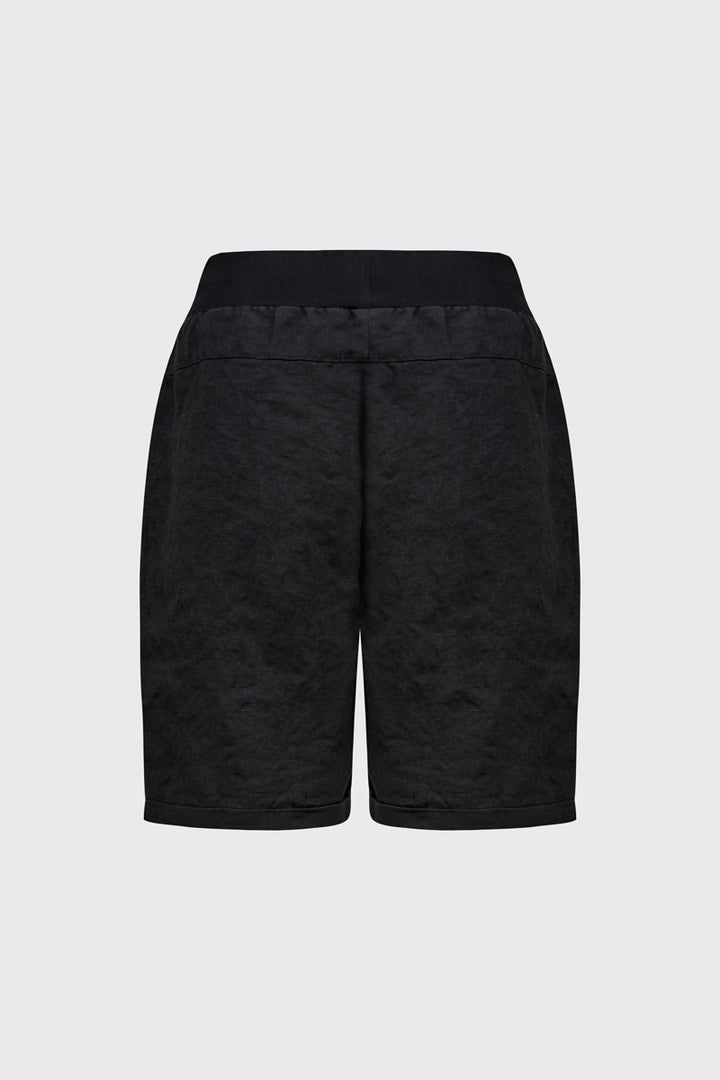 Klasyczne czarne szorty z elastycznym pasem Campione