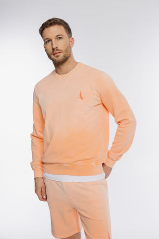 Męska bawełniana bluza Campione w kolorze brzoskwiniowym