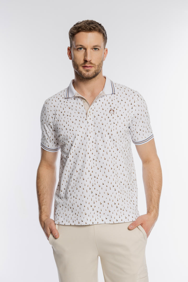 Męska koszulka polo Campione we wzór żaglówek