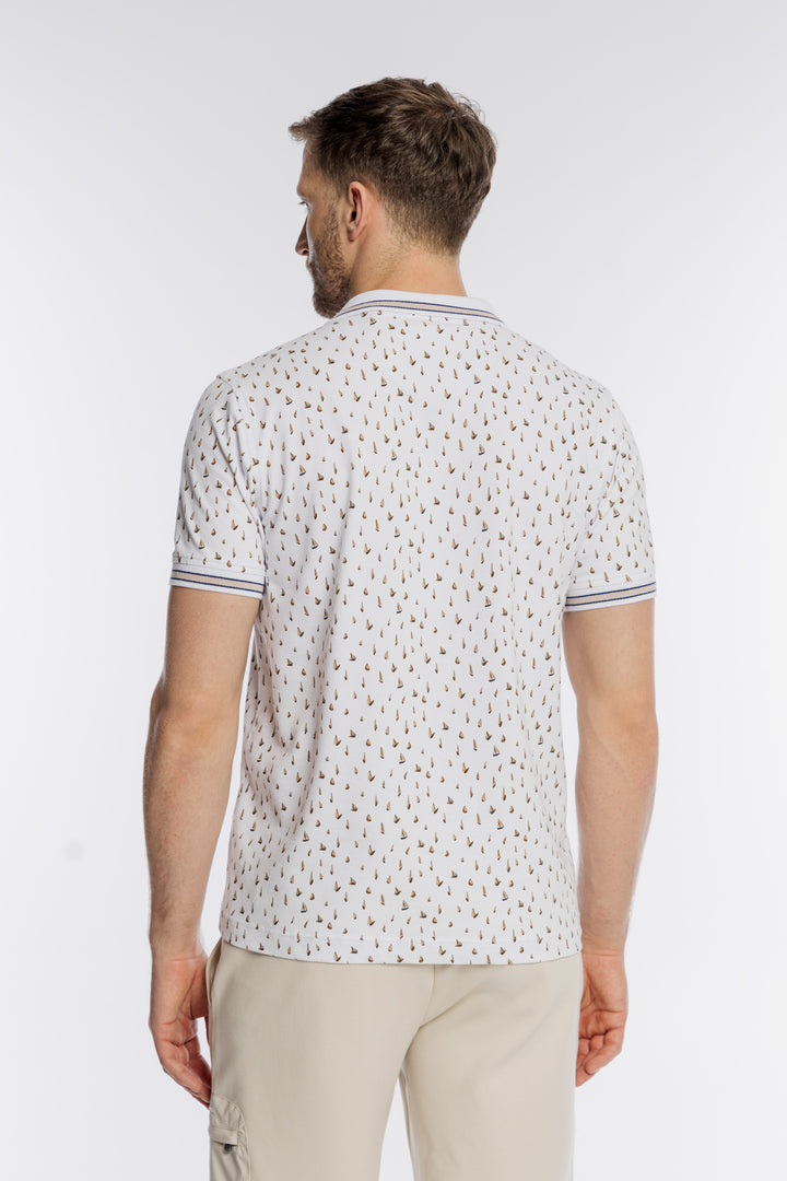 Męska koszulka polo Campione we wzór żaglówek