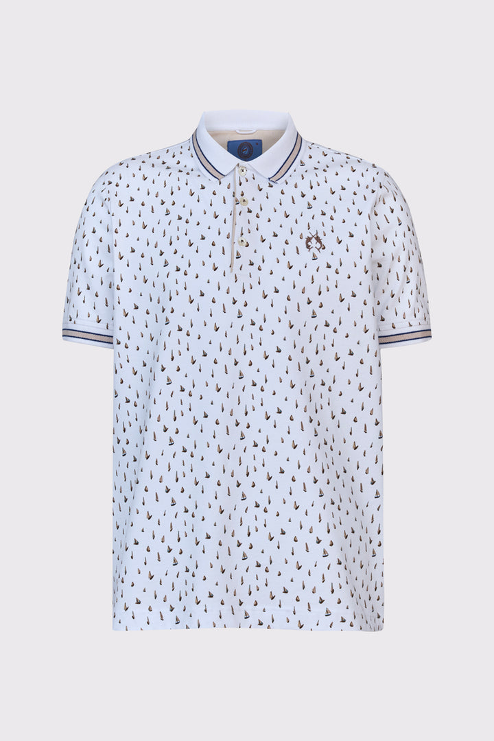 Męska koszulka polo Campione we wzór żaglówek