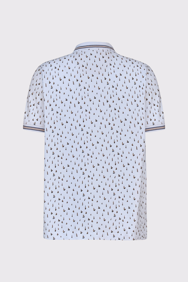 Męska koszulka polo Campione we wzór żaglówek