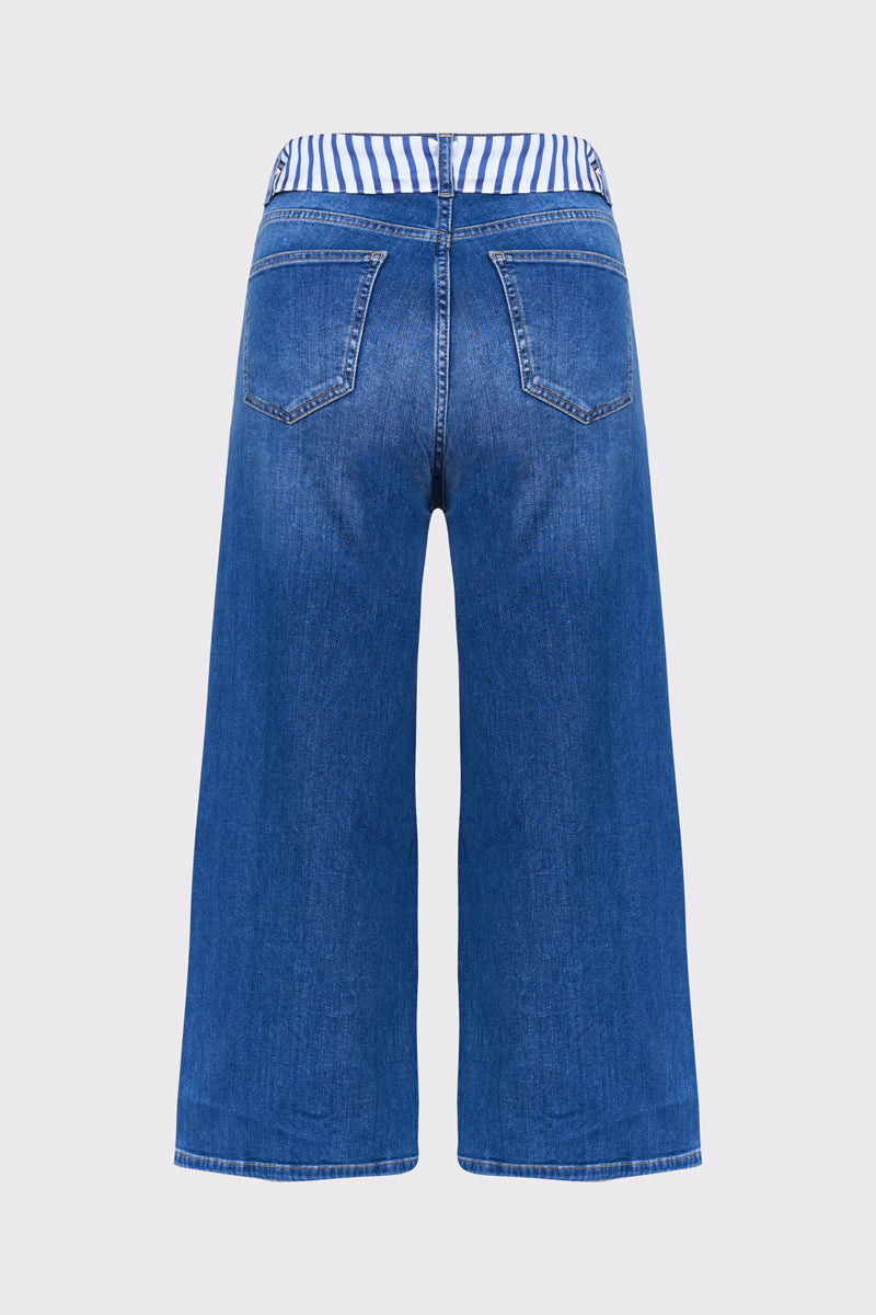 Spodnie kuloty jeansowe z efektem sprania Campione