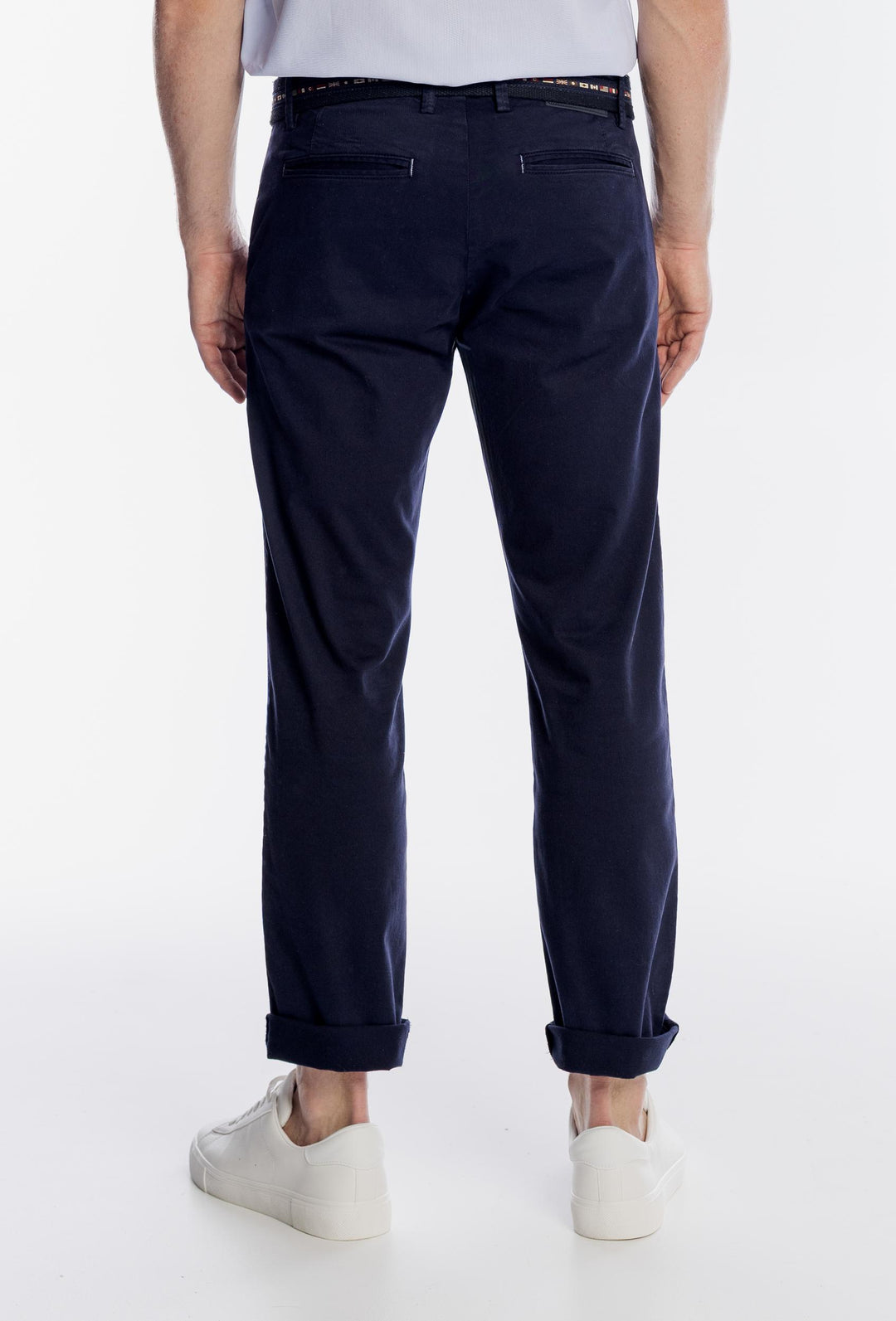 Męskie granatowe spodnie chino Campione
