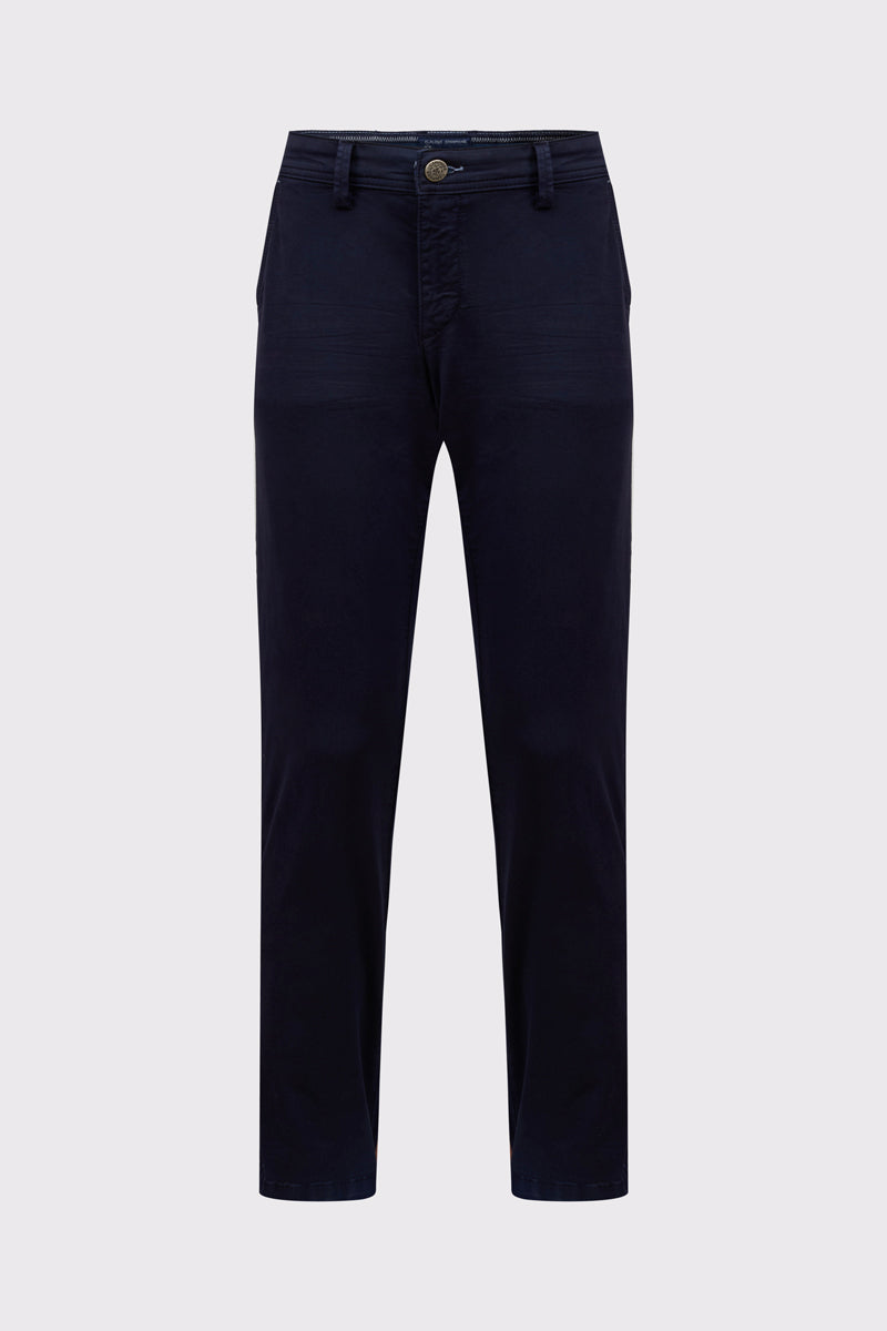 Męskie granatowe spodnie chino Campione
