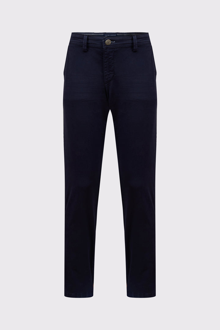 Męskie granatowe spodnie chino Campione