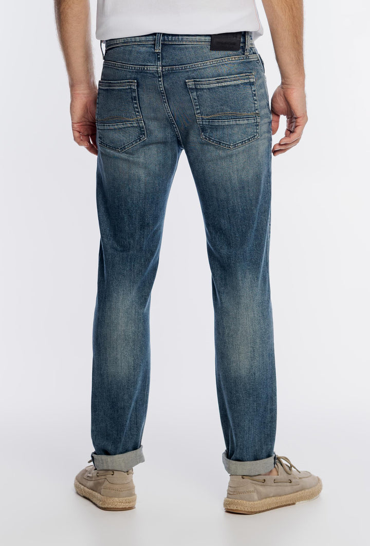 Męskie klasyczne jeansy Campione z efektem sprania