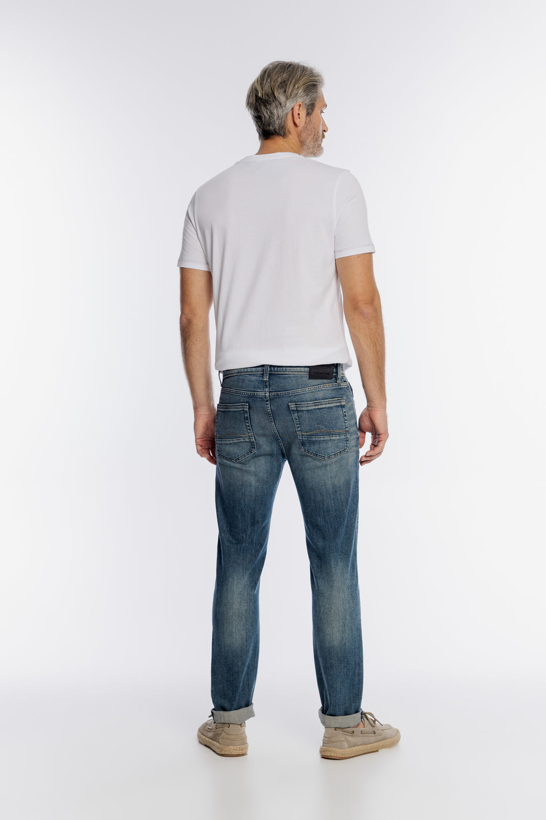 Męskie klasyczne jeansy Campione z efektem sprania