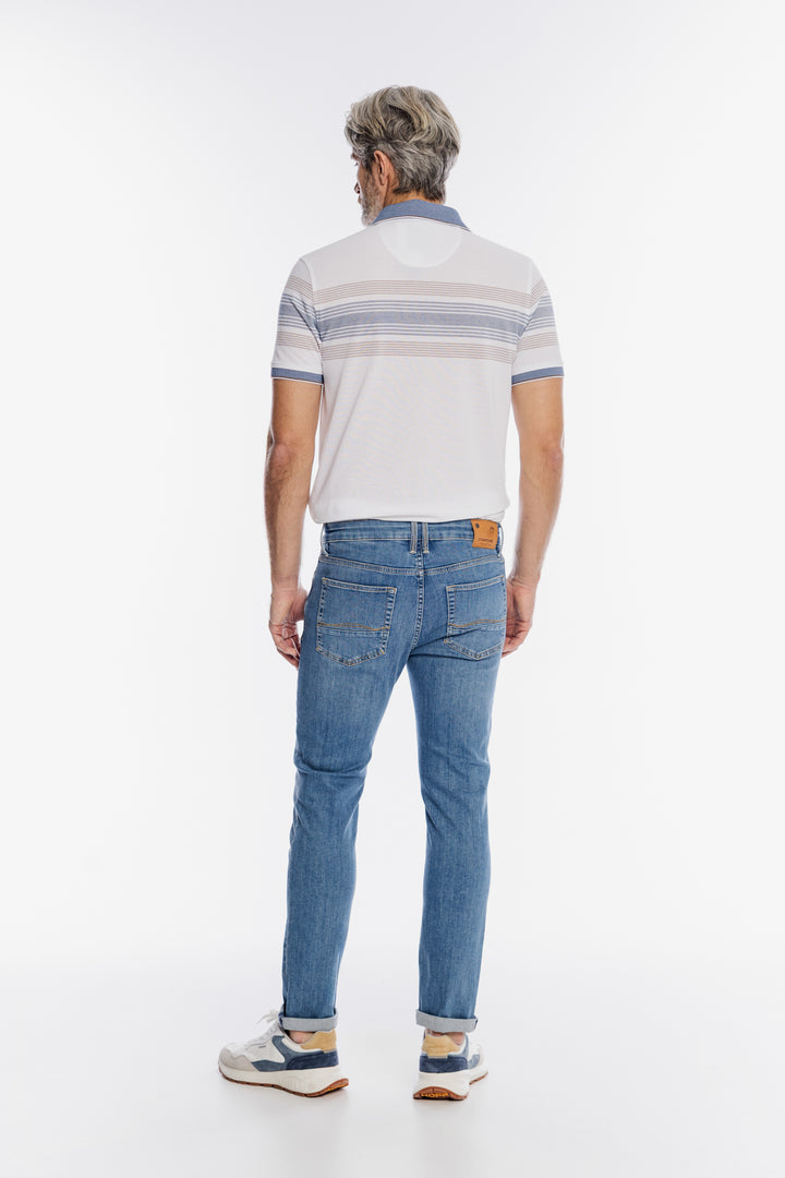 Męskie jeansowe spodnie Campione w niebieskim kolorze