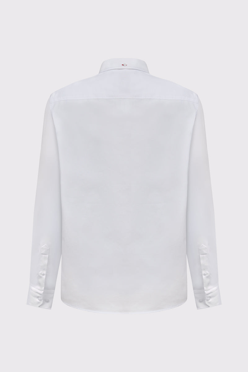 Klasyczna koszula męska w białym kolorze - BIG SIZE