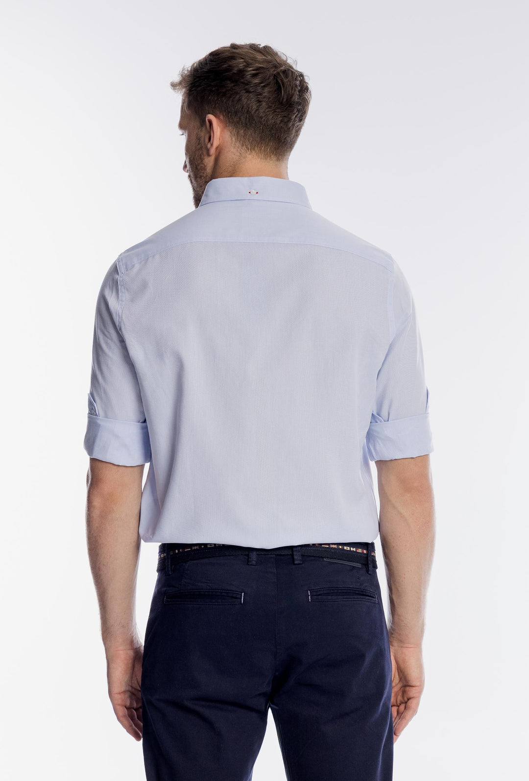 Jasnoniebieska męska koszula Campione z kieszonką Regular Fit