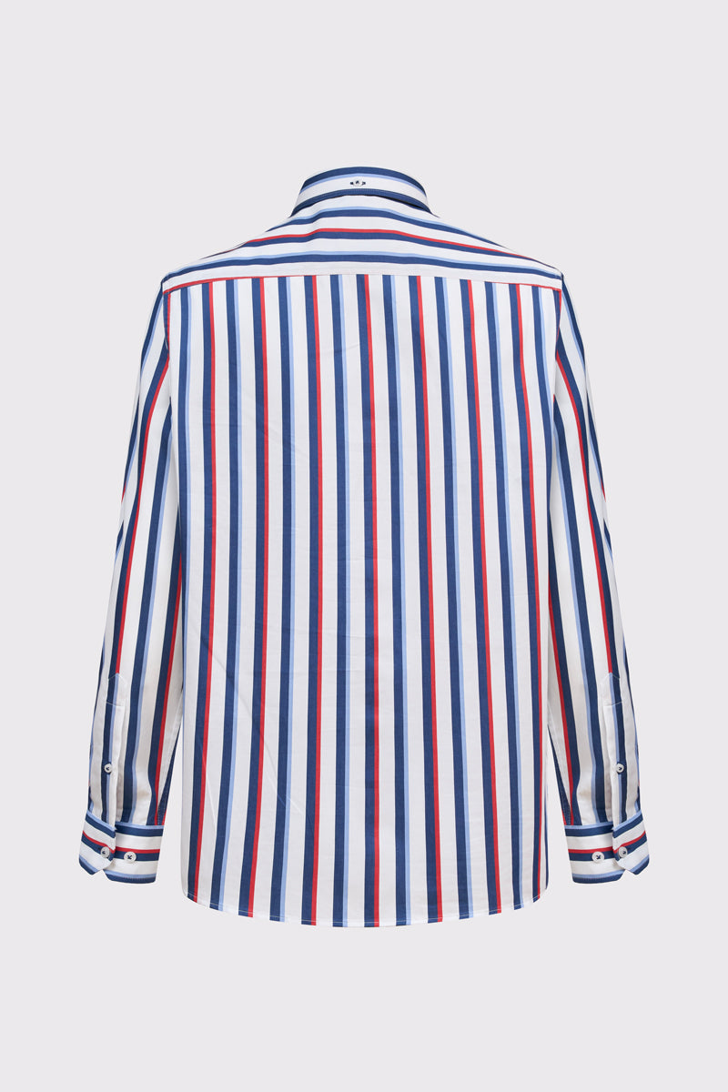 Męska koszula Campione w szerokie kolorowe pasy Modern Fit