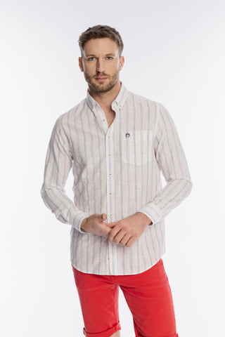 Męska koszula Campione w kolorowe prążki Regular Fit