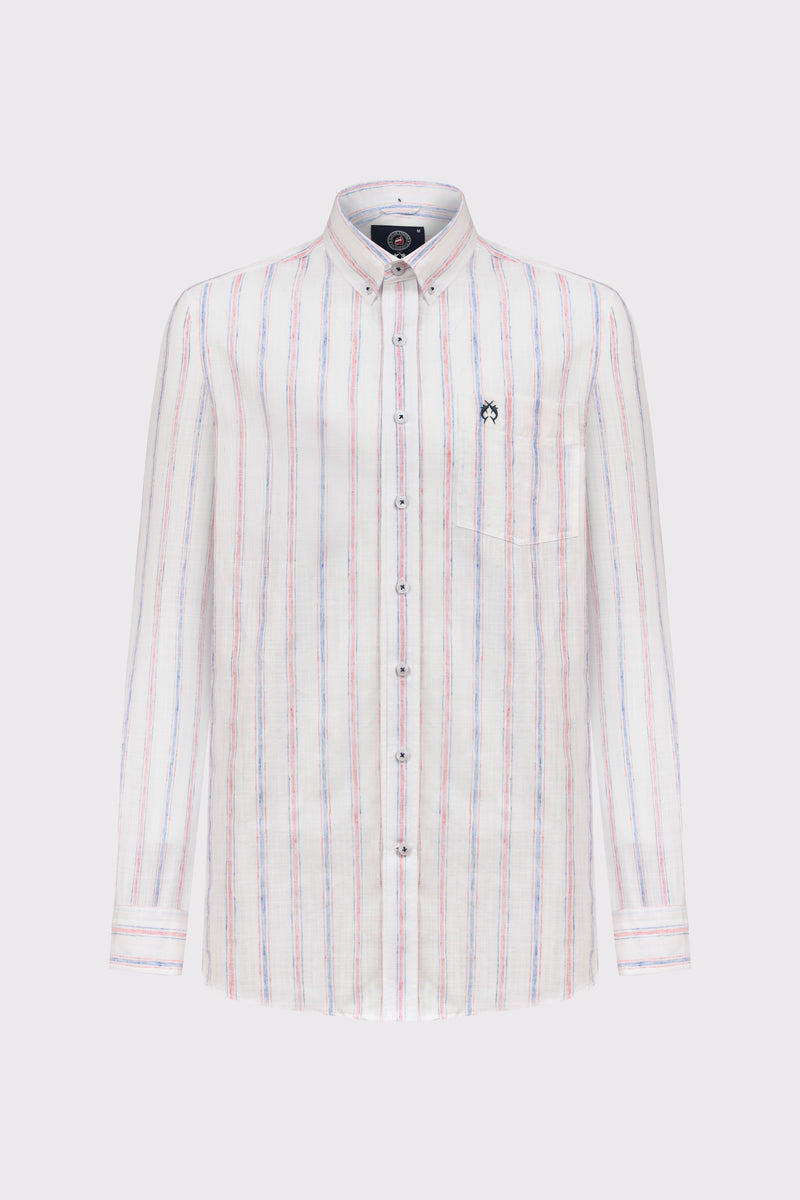 Męska koszula Campione w kolorowe prążki Regular Fit