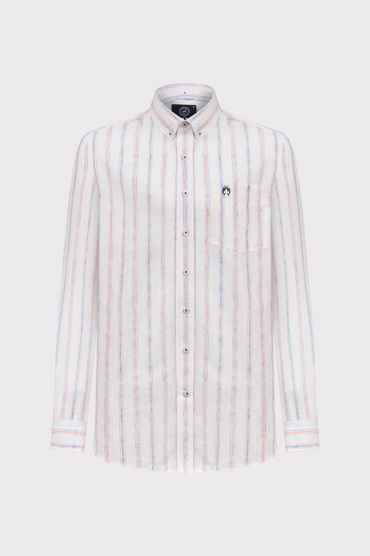 Męska koszula Campione w kolorowe prążki Regular Fit