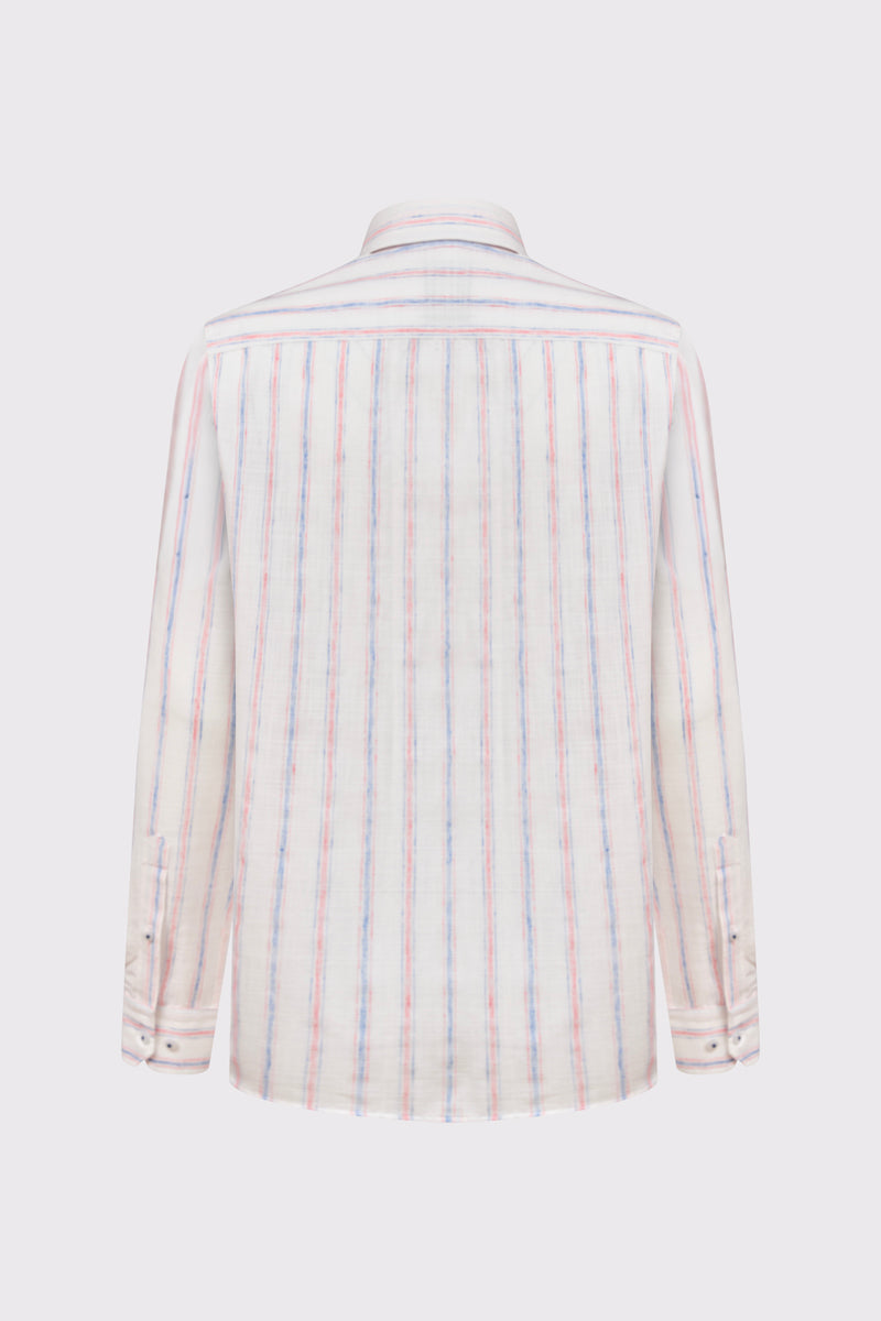 Męska koszula Campione w kolorowe prążki Regular Fit