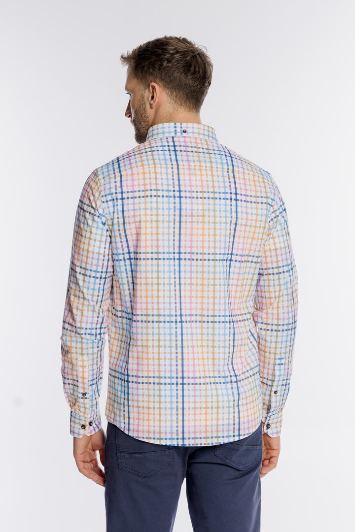 Męska koszula w kolorową kratę o regularnym kroju Modern Fit