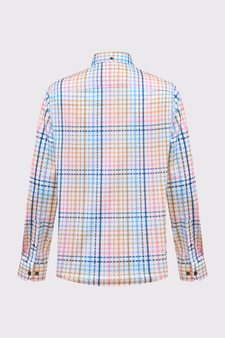Męska koszula w kolorową kratę o regularnym kroju Modern Fit