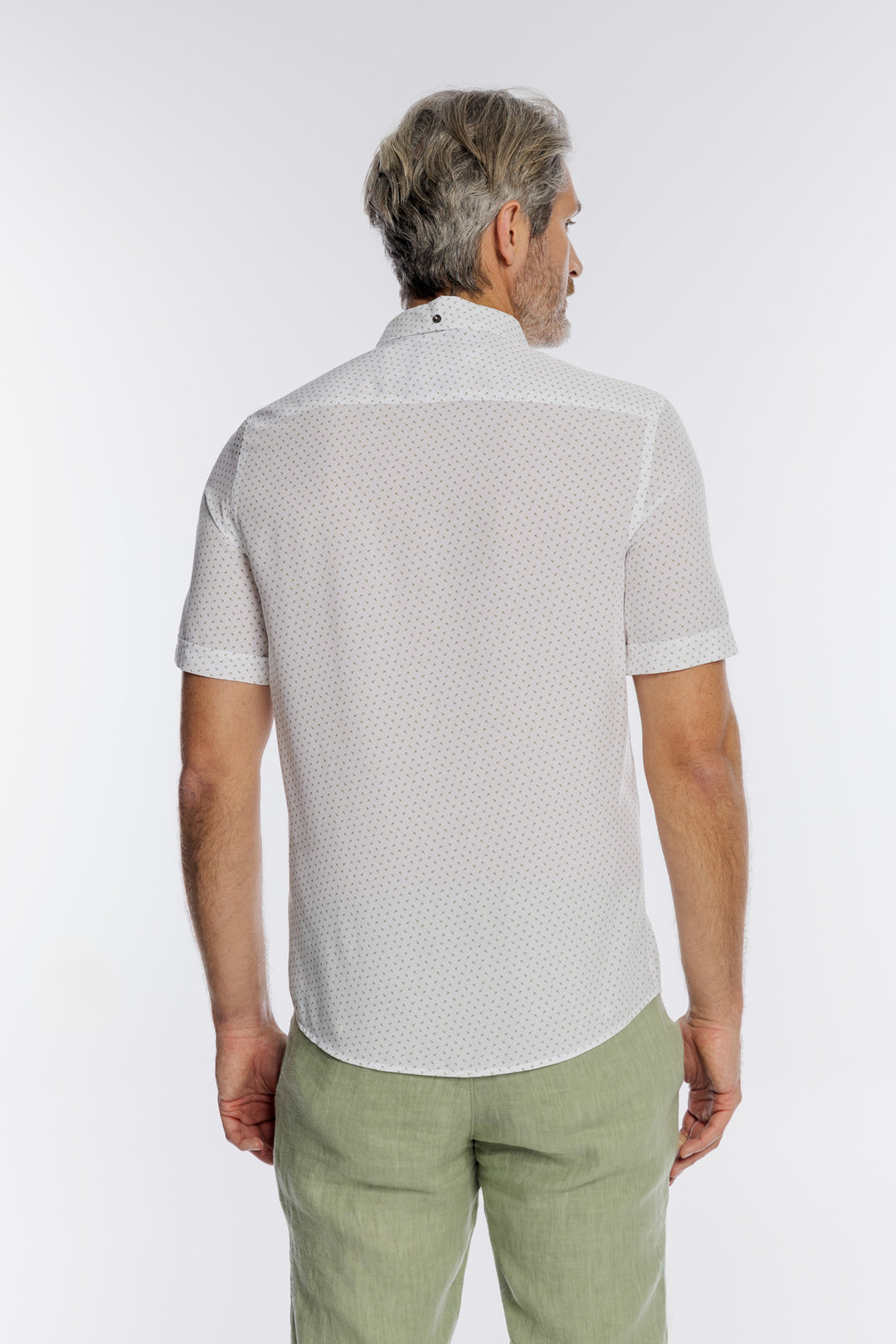 Biała męska koszula Campione z krótkim rękawem Regular Fit